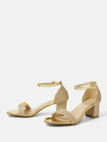 CUCCOO HITCHD Women Heeled Sandals Valentine's Day Elegant Shoes - Gold - View 8