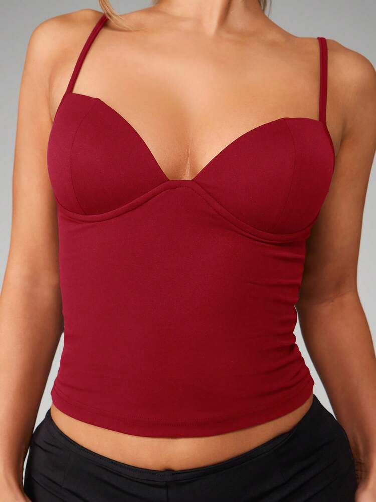 MISSGUIDED Sweetheart Neckline Bustier Corset Tank Top With Thin Straps And Fitted Silhouette For Party Club Wear