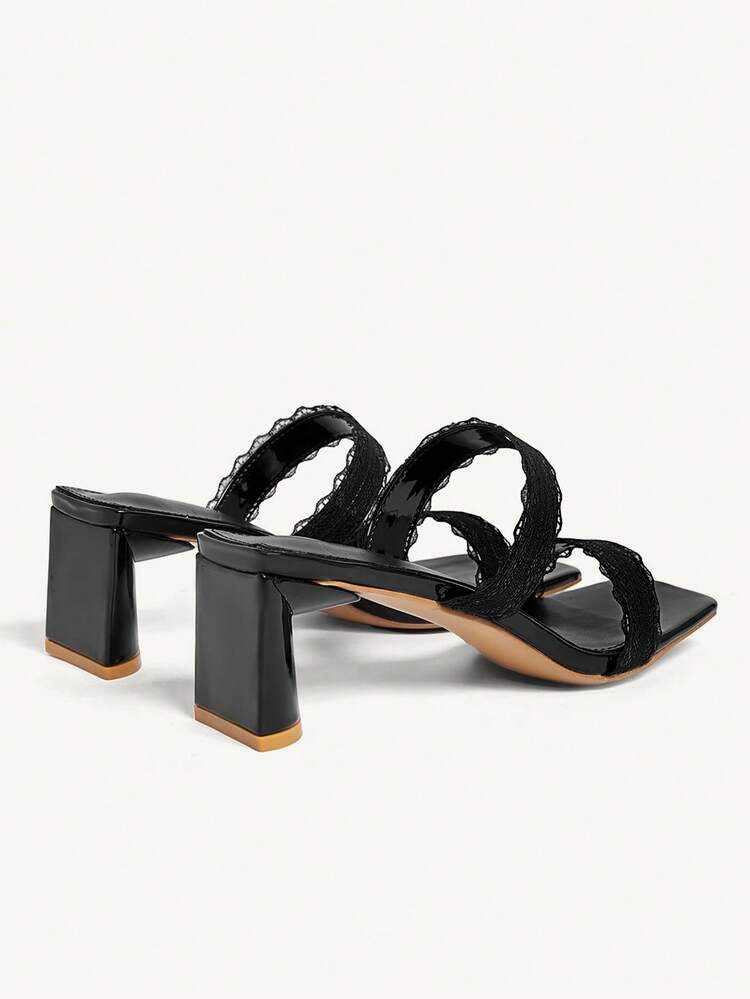 CUCCOO CHICEST Women's Square Toe Fashion Daily Wear Versatile High Heel Sandals Valentine's Day Elegant Shoes