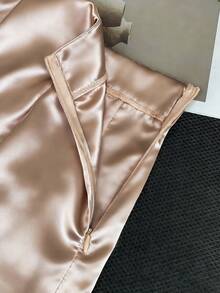 GlowEve Women's Solid Color Pleated Loose Casual Shorts - Apricot - View 6