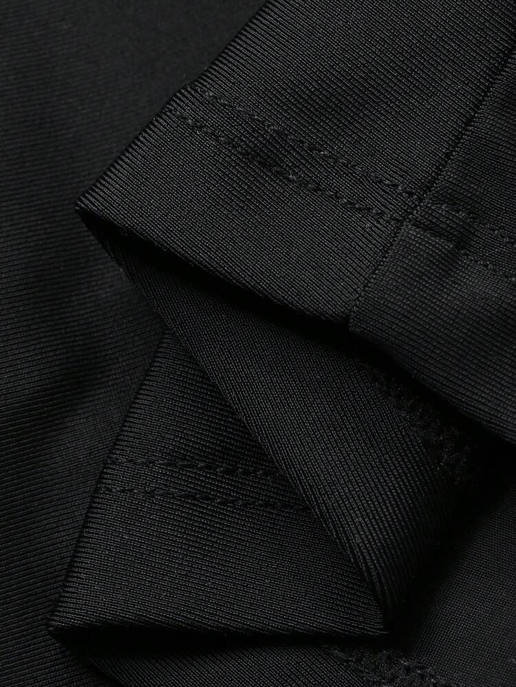 Men's Fitted Black Top And Green Shorts Beach Outfit, Summer Vacation Style