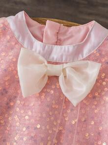 Glamorique Kids 女童新款无袖蝴蝶结网纱亮片公主裙，可爱优雅夏季吊带裙，Ehomkid 女童无袖派对连衣裙，粉色儿童休闲A字无袖连衣裙，优雅粉色蝴蝶结女童连衣裙，女童服装套装，粉色童装连衣裙，休闲派对连衣裙，女童连衣裙，粉色儿童提花连衣裙，女童派对连衣裙，女童优雅连衣裙，粉色亮片连衣裙，女童粉色连衣裙，女童晚礼服，粉色配白色 - 粉色 - 查看 7