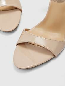 CUCCOO BIZCHIC Zapatos de mujer nuevos para primavera y verano, de color albaricoque, con puntera redonda, tacón fino y alto, correa de tobillo. Sandalias de tacón alto versátiles, cómodas y de moda para uso diario. - Albaricoque - Ver 8