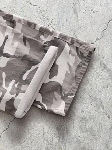 EVRINFINITE 1pc Justice Brother Street Camouflage Casual Multi-Pocket Loose Fit Wide Leg Men's Jeans Pants, Fashion Brand,Baggy Fit, Oversized Jeans - Multicolor - View 10