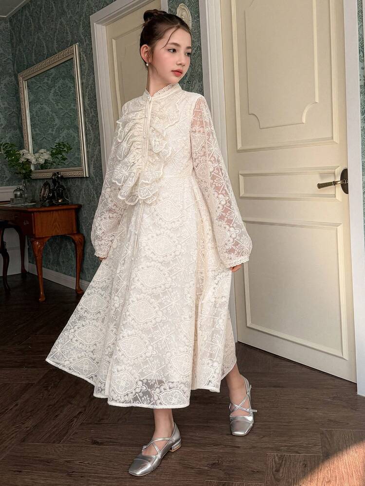 Tween Girls Fashion Embroidered Dress