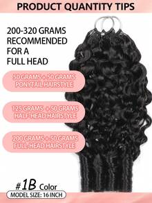 Boho Braids Human Crochet Hair In 100% Remy Human Hair Burmese Curly Feather Line Boho Crochet Braids Human Hair Salon Silky Seamless Invisible For Thin Hair Woman Micro Pre Looped Crochet Human Hair Extensions - Natural Black - View 3