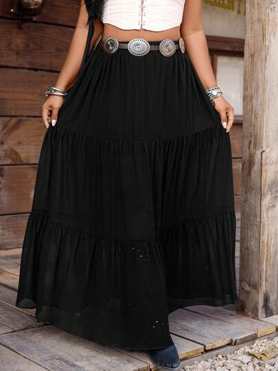 LanaWest CURVE Falda casual de fiesta y vacaciones para tallas grandes, adecuada para carnaval, San Valentín, verano