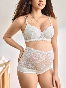 Ropa interior de maternidad elegante, de encaje, cómoda y de moda - Blanco - Ver 6
