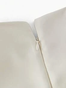 ZEYLAH 立体花朵镂空连衣裙 - 杏色 - 查看 4