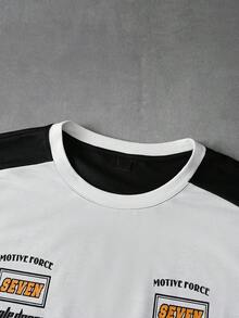 PAVTROS Bộ áo thun và quần short nam phối màu thường ngày, phong cách mùa hè, Y2K, lễ hội, retro, đường phố, năm mới, màu đen, trắng và xám. Áo thun cổ tròn phối màu sọc, phối màu theo kiểu patchwork, thích hợp cho mùa xuân đến hè, Y2K, thời trang đường phố, lễ hội, kỳ nghỉ, quà tặng cho bạn trai, tiệc tùng, tập luyện, phong cách cổ điển, đi chơi, vintage. - Đen và trắng - Xem 7