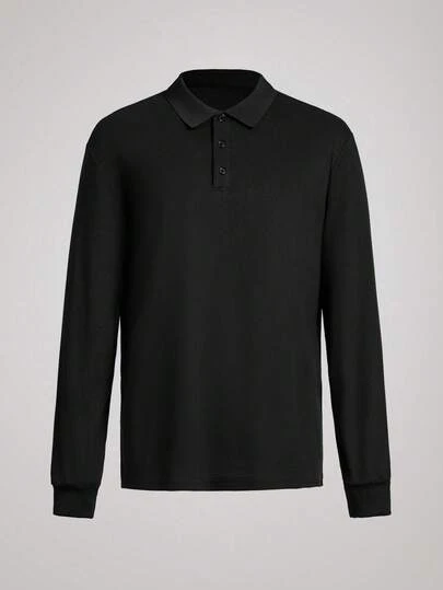 Officeau Men's Long Sleeve Golf Polo Shirt, Autumn, Fall