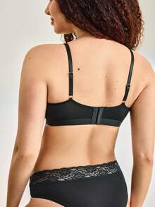 Moonlight&Mama 1pc Black Wireless Comfortable Minimalist Nursing Bra - Black - View 2