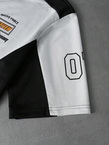 PAVTROS Bộ áo thun và quần short nam phối màu thường ngày, phong cách mùa hè, Y2K, lễ hội, retro, đường phố, năm mới, màu đen, trắng và xám. Áo thun cổ tròn phối màu sọc, phối màu theo kiểu patchwork, thích hợp cho mùa xuân đến hè, Y2K, thời trang đường phố, lễ hội, kỳ nghỉ, quà tặng cho bạn trai, tiệc tùng, tập luyện, phong cách cổ điển, đi chơi, vintage. - Đen và trắng - Xem 8