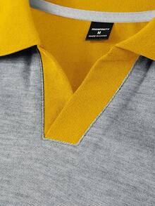 Manfinity Homme Men's Casual Commuting Contrast Color Short Sleeve Polo Shirt Mens Rugby Shirt Mens Golf Shirt - Multicolor - View 6