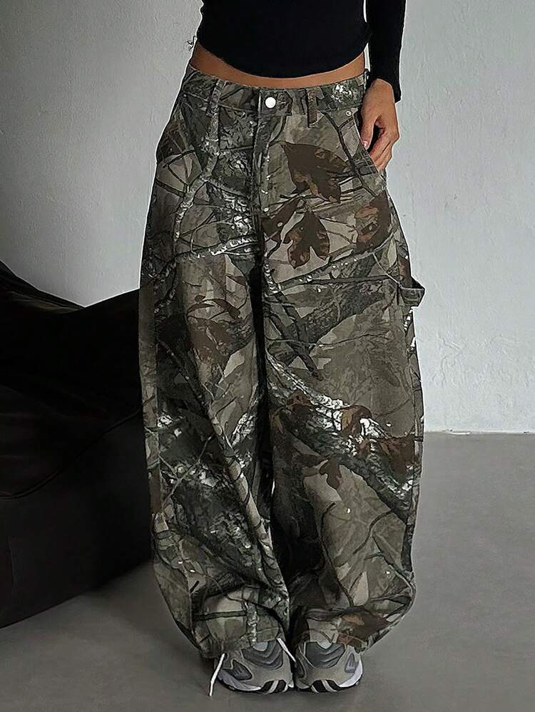 Women's Ombre Loose Casual Jeans, Korean Street Style