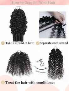 Boho Braids Human Crochet Hair In 100% Remy Human Hair Burmese Curly Feather Line Boho Crochet Braids Human Hair Salon Silky Seamless Invisible For Thin Hair Woman Micro Pre Looped Crochet Human Hair Extensions - Natural Black - View 5