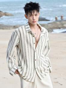 DAZY Men's Striped Long Sleeve Shirts, Spring/Summer - Multicolor - View 6