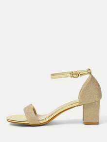 CUCCOO HITCHD Women Heeled Sandals Valentine's Day Elegant Shoes - Gold - View 7
