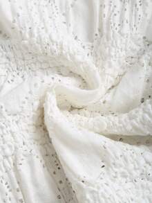 Sweetra Women's New Spring/Summer Suitable For Commuting, Travel, Daily, Vacation, Solid White Textured Fabric Minimalist Camisole And Mini Skirt Set - White - View 7