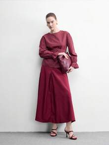 CUCCOO BIZCHIC Women Shoes Spring And Summer New Burgundy Round Toe Thin High Heel Thin Strip Women's High Heel Sandals Fashionable And Comfortable Versatile Commuter Women's Sandals Women's Shoes - Burgundy - View 6