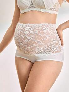 Ropa interior de maternidad elegante, de encaje, cómoda y de moda - Blanco - Ver 4