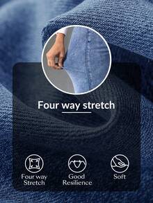 Flexra Women's Casual Skinny Jeans - Blue - View 9