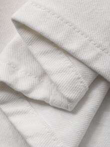 DAZY 女士常规高腰A字中长牛仔裙，优雅都市休闲度假风 - 白色 - 查看 8