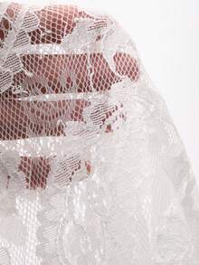 Women's Summer Round Neck Sleeveless Lace Patchwork Asymmetrical Hem Vacation Style Elegant Dress Sundress - White - View 7