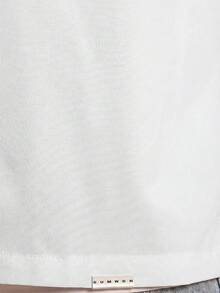 SUMWON Oversized Boxige Passform Weiß Hemd mit "Ausverkauft" Text Muster für Herren - Weiss - Übersicht 8