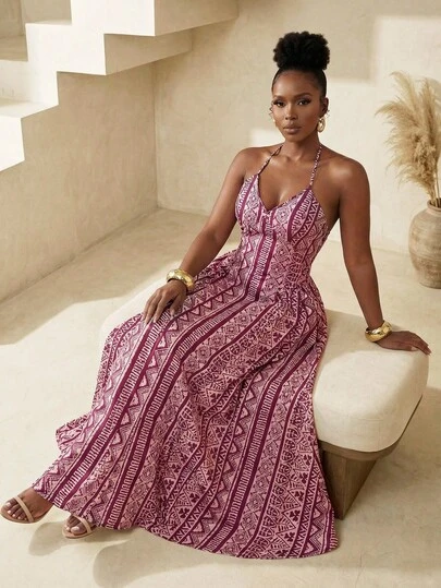 SOLERSUN 春季情人节新年假期新款独特设计印花彩色女式连衣裙，时尚度假装，适合旅行、度假、派对和聚会，充满激情的浪漫假期，派对聚会。