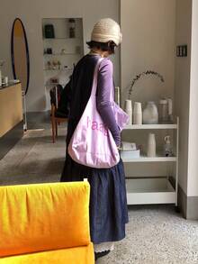 DAZY Women's Japanese Style Round Neck Sleeveless Slim Dress, New Summer Recommend Long Denim Tank Dress - Blue - View 8