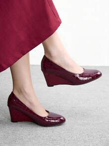 Burgundy alligator pattern
