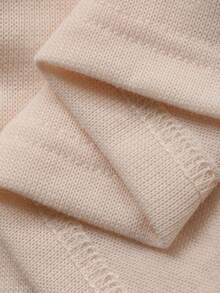 DAZY Women's French Style 2-Piece Set, Knotted Off-Shoulder Knit Top And High-Waist Skirt, Spring/Summer - Apricot - View 3