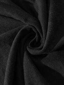 Manfinity EMRG 男士哥特风极简棉质背心，短款下摆，做旧设计，简约十字压纹纹理，热门款，适合街头穿搭、休闲、聚会、户外活动、节日礼物 - 黑色 - 查看 7