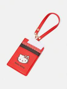 HELLO KITTY AND FRIENDS | SHEIN A Red Polka Dot Printed Stylish Portable Printed Card Bag - Red A - View 2