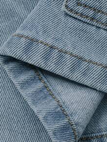 DAZY Pantalones cortos vaqueros con múltiples bolsillos para niños pequeños - Azul - Ver 9