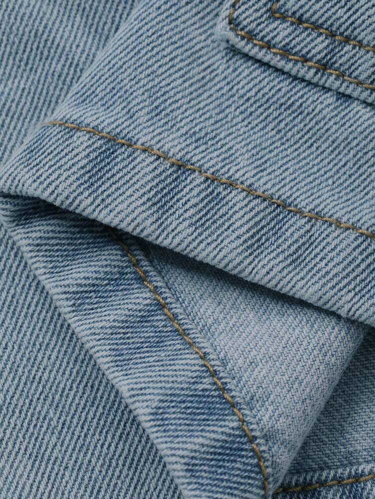 Young Boys' Fashionable Multi-Pocket Denim Shorts