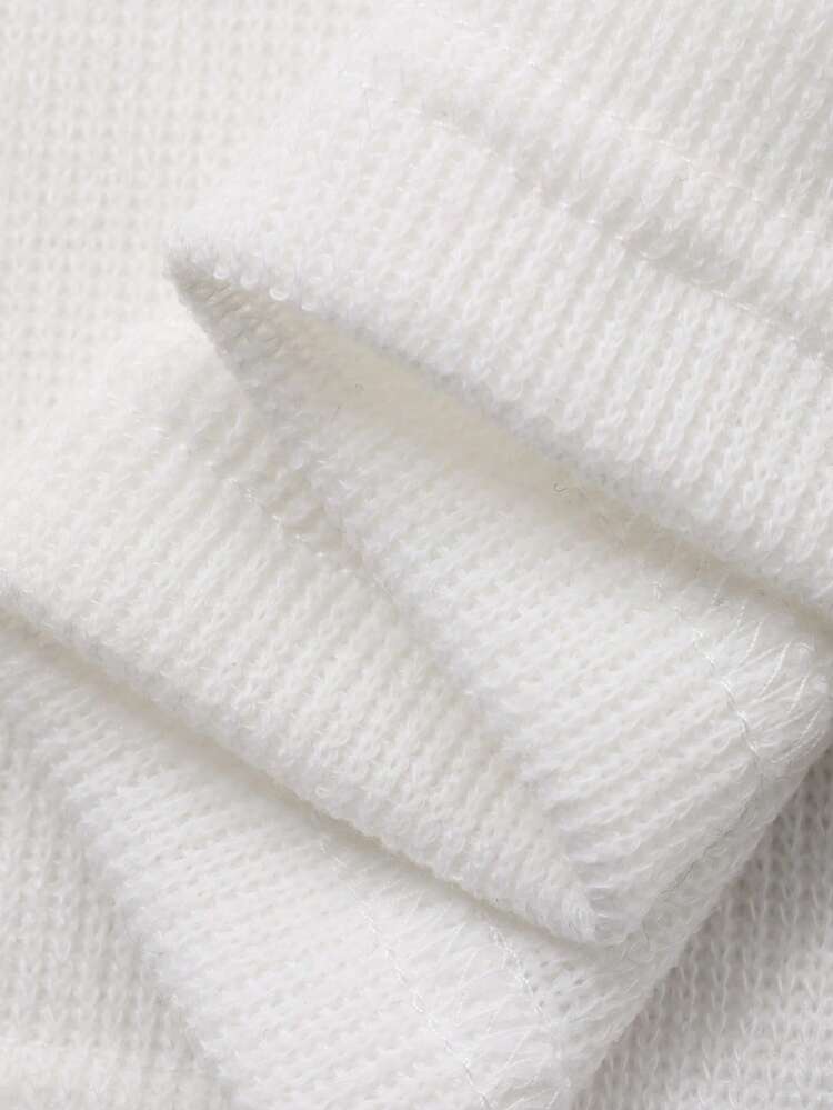 Men's Solid White Tank Top And Shorts Pajama Set, Summer