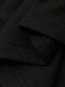 DAZY Romantic Lace Trim Sweet T-Shirt, Layering Piece - Black - View 8