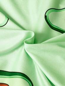 2pcs Teen Girls Avocado Print Pajama Dress, Minimalist Design For Easy Matching, Stretchy And Breathable Knit Fabric, Machine Washable, Comfortable Fit, And Easy Care (Sold Separately) Cute Tops For Summer Teen - Green - View 6