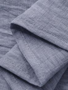 DAZY Bata elegante con textura fruncida para mujer, conjunto de 2 piezas, primavera/verano - Azul - Ver 6