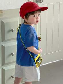 DAZY 男童休闲圆领短袖上衣，夏季 - 藍色 - 查看 7