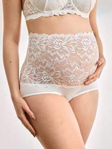 Ropa interior de maternidad elegante, de encaje, cómoda y de moda - Blanco - Ver 1