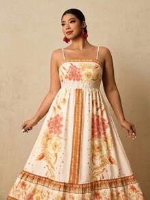 Travachic Đầm slip dáng suông in hoa dành cho nữ cỡ lớn, thích hợp cho kỳ nghỉ xuân hè, trang phục hè cho nữ, trang phục đi biển cho nữ, nữ, kỳ nghỉ xuân, trang phục đi xem hòa nhạc cho nữ, phong cách Boho, trang phục dự tiệc rave, kỳ nghỉ nhiệt đới, lễ hội, đầm hè lãng mạn cho nữ, đầm Boho cho nữ, đầm nhiệt đới cho nữ, đầm nữ đi nghỉ mát, đầm nữ hàng mới về - trái cam - Xem 5