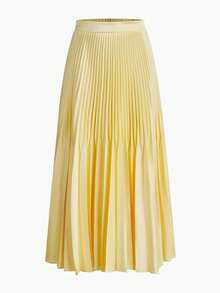 ZEYLAH 松紧腰褶饰飘逸裙,情人节,春夏 - 黃色 - 查看 1