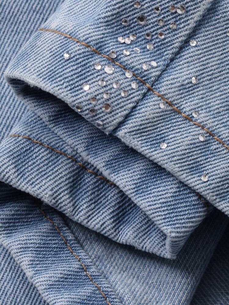 Women's Casual Vacation & Commute Versatile Rhinestone Embellished Loose Wide-Leg Jeans