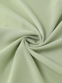 Robe courte à volants minimaliste de couleur unie élégante pour adolescente, robe d'été verte, robe vert clair pour adolescente, robe vintage pour thé dansant pour filles, robe de printemps élégante pour femmes - Vert - Voir 6