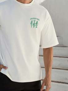 VIVINTIMO 男士海洋秘密印花时尚度假T恤 - 白色 - 查看 3