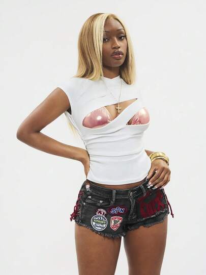 Modviera Cubre-todo minimalista y sexy con diseño calado para mujer