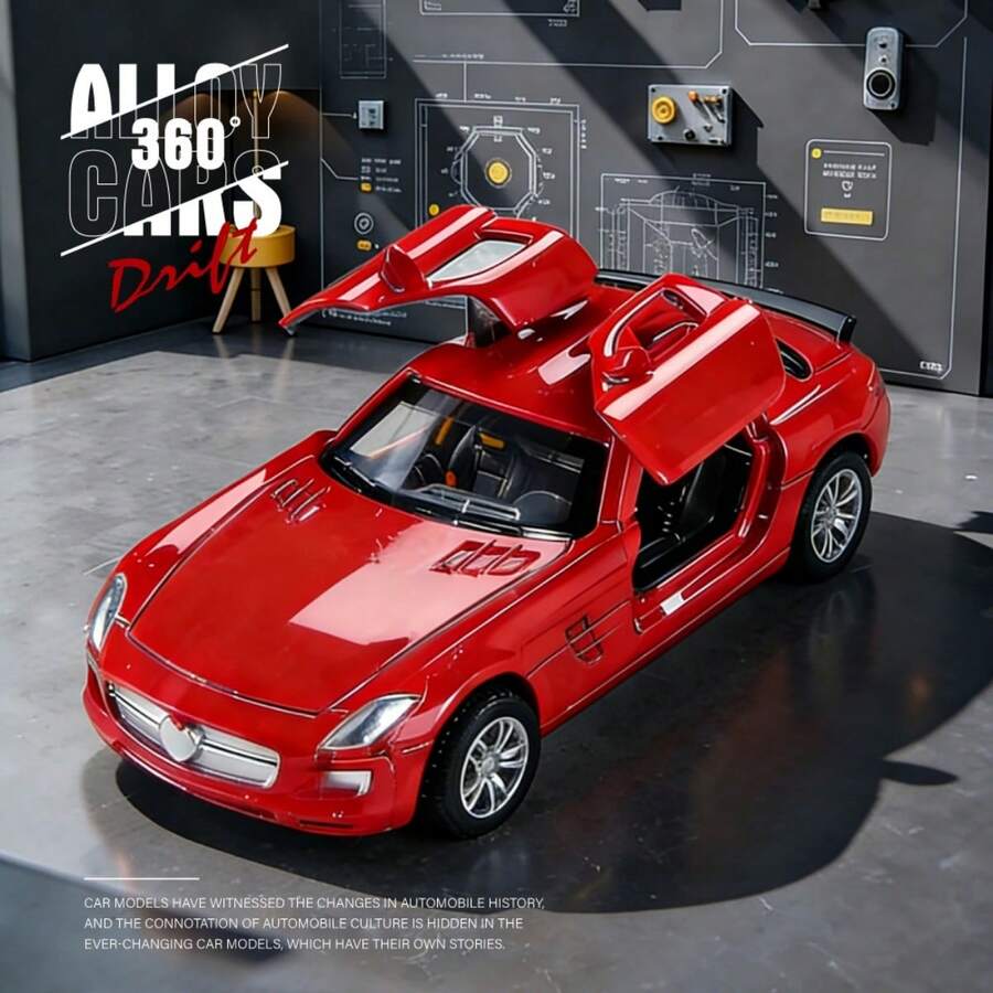 1PC Alloy Drift Car, [Dynamic Decoration] Dynamic Drift Car Dashboard Decoration, Iron Material, Uncharged Power Mode, Novelty Model With Physics-Based Movement For Vehicle Interior Accessory, Car Accessories A Stylish, Classic, And Sophisticated Car Ornament, Available In White, Red, Black, And Blue. A Simple Yet Luxurious Design, Perfect For Car Decoration, - multicolor - View 1